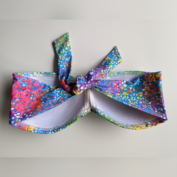 ABS strapless bikini top Size 8 Strapless multi color. - Picture 2 of 3